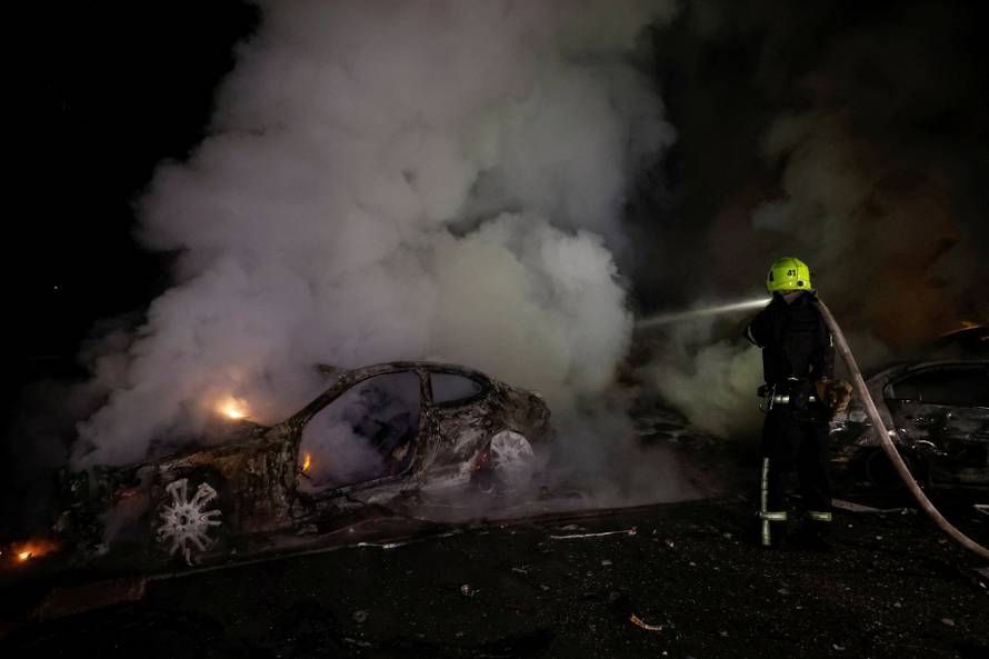 Aftermath of a Russian drone attack in Kharkiv