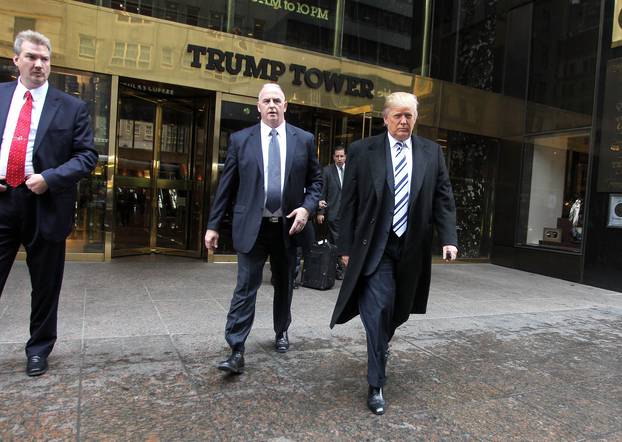 Exclusive - Donald Trump leaves the Trump Tower in New York