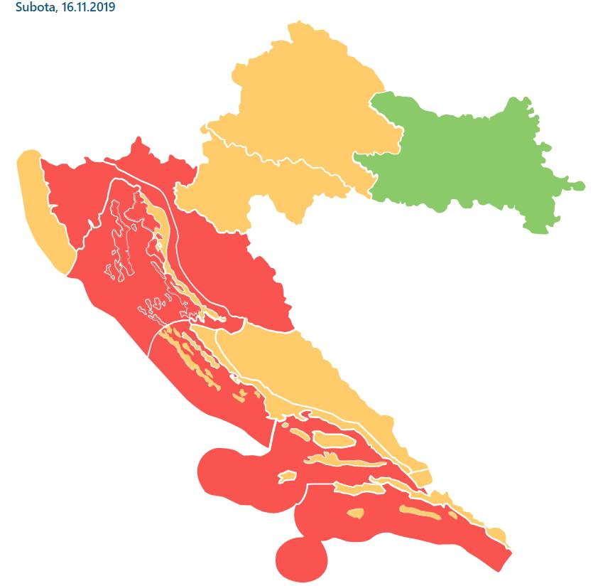 Stiže nova oluja! Crveni alarm upaljen za gotovo cijeli Jadran