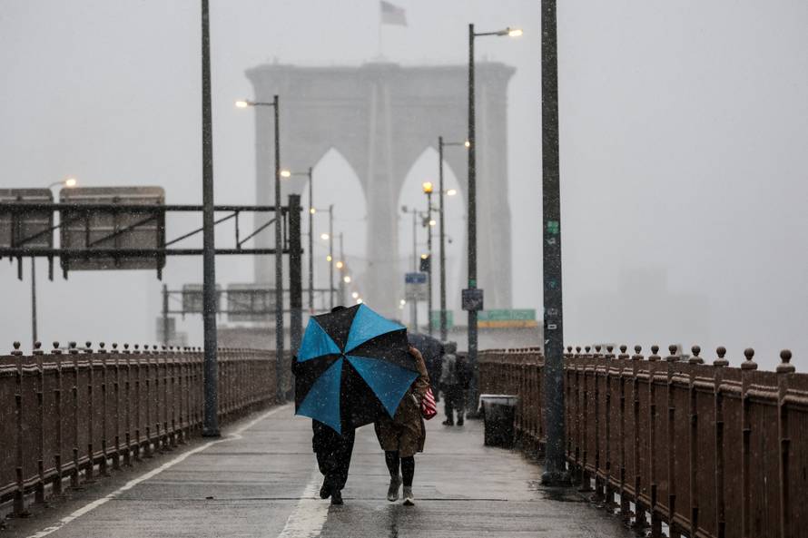 Winter snow storm hits New York City