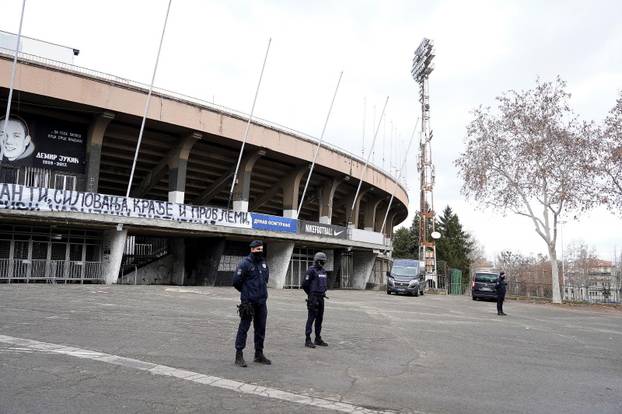 Policija blokirala stadion Partizana, pretresa se prostorija Grobara na južnoj tribini