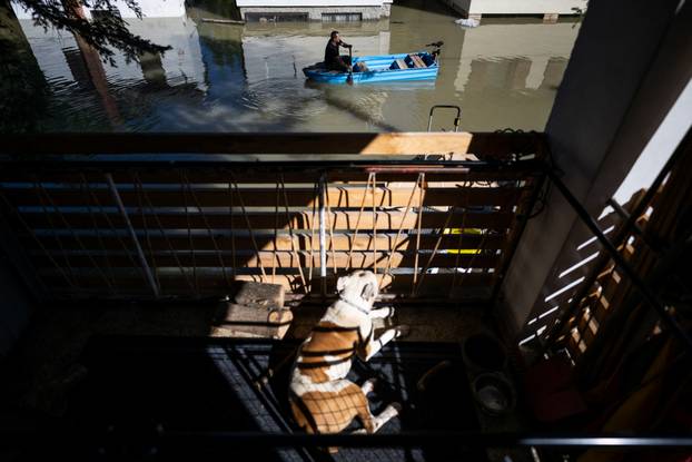 Flooding Danube in Hungary