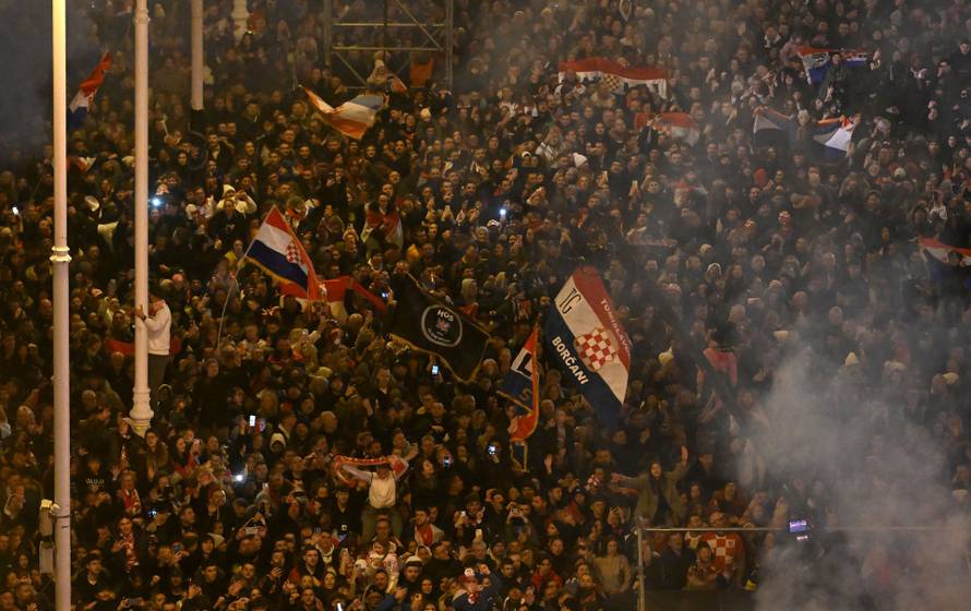 Zagreb: Docek broncanih rukometasa