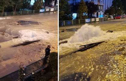VIDEO Ovako je počela poplava na Trešnjevci: 'Čuo sam prasak, voda je šikljala 4 metra u zrak!'