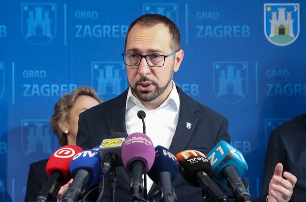 Zagreb: Redovna konferencija za medije gradonačelnika Grada Zagreba Tomislava Tomaševića