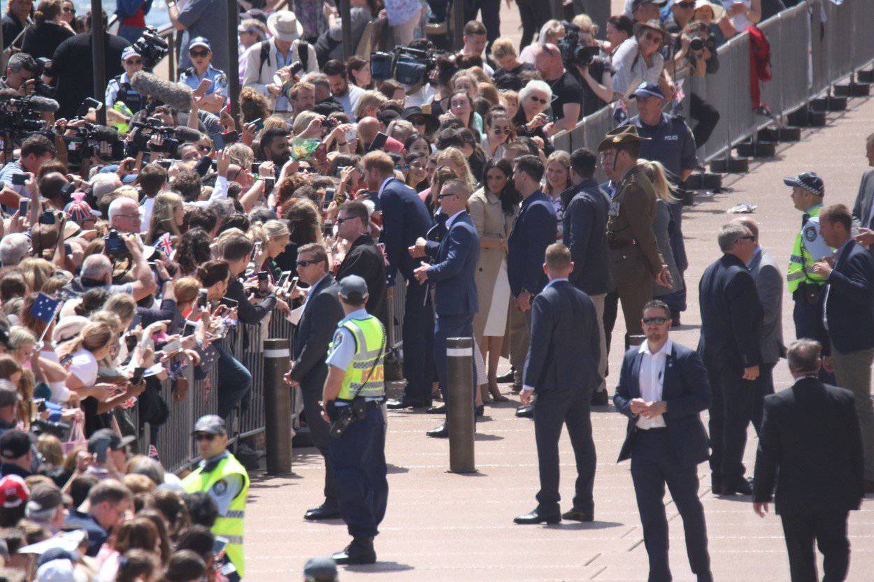 Prince Harry and Meghan Markle meet the public at Sydney Opera House