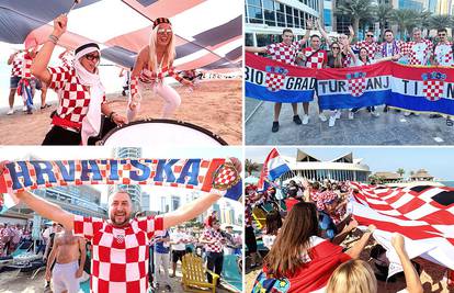 Hrvati okupirali Dohu: Razvili zastavu, zaštitari pjevali s navijačima, javio se Rakitić!