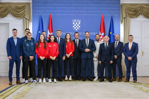 Zagreb: Predsjednik Vlade Andrej Plenković primio je izaslanstvo Hrvatskog taekwondo saveza