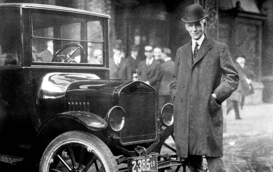 Henry Ford With 1921 Model T