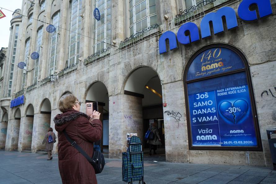 Zagreb: Posljednji radni dan kultne zagrebačke robne kuće Nama u Ilici