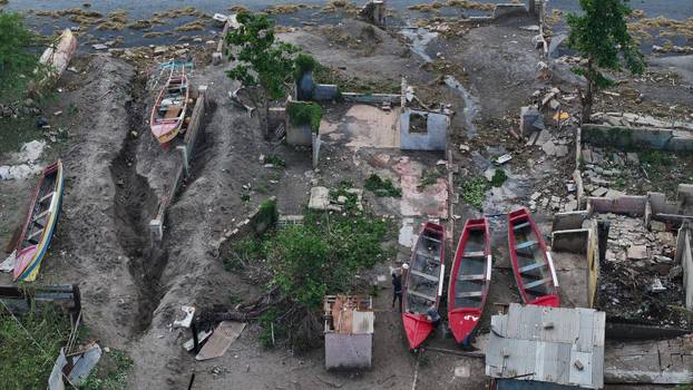 Damage to homes after Hurricane Melissa swept through Jamaica