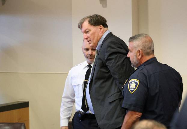 Gilgo Serial Killer Rex Heuermann is sentenced before Judge Timothy Mazzei at Suffolk County Court in Riverhead