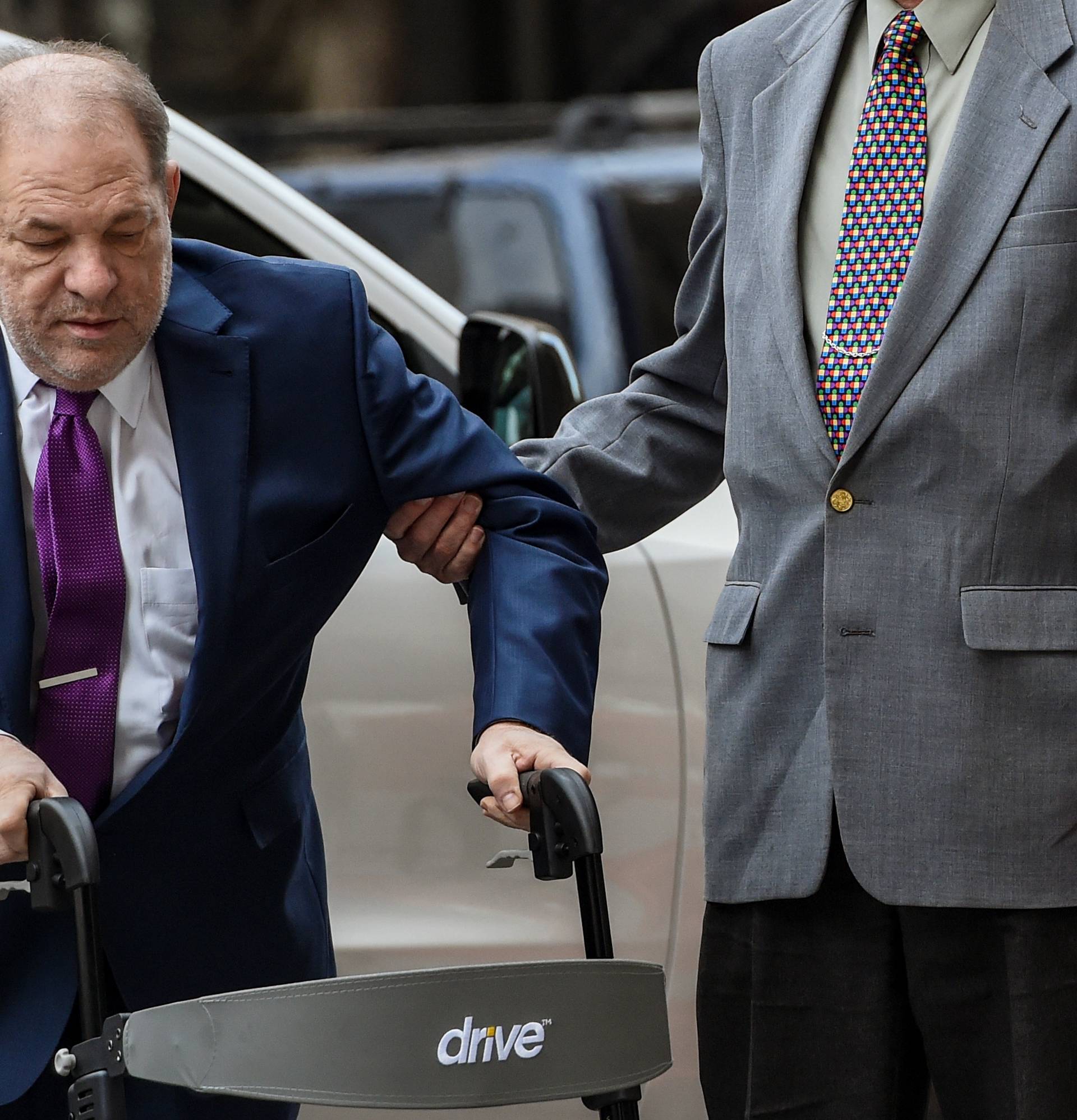 Film producer Harvey Weinstein arrives at New York Criminal Court for his sexual assault trial