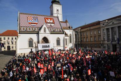 Zagreb: Uskoro kreće prosvjed pod nazivom  "Dosta je"  , počelo okupljanje na Markovom trgu