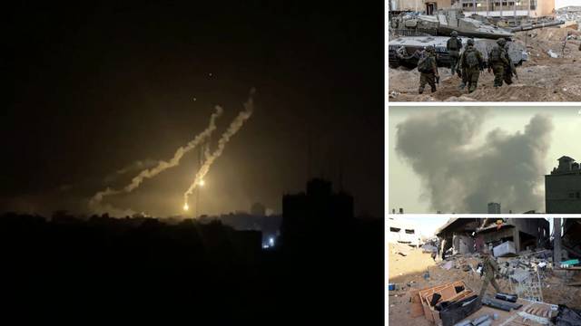 VIDEO Izrael nastavlja raketirati pojas Gaze: Noćno nebo parali projektili, diže se gusti crni dim