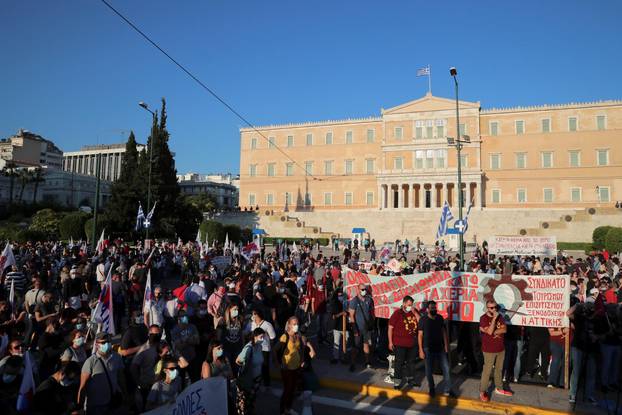 24-hour strike ahead of a vote on a new labour bill in Athens