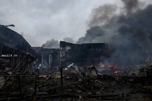 Aftermath of a Russian missile attack in Kyiv