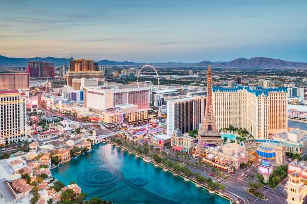 Las,Vegas,,Nevada,,Usa,Skyline,Over,The,Strip,At,Dusk.