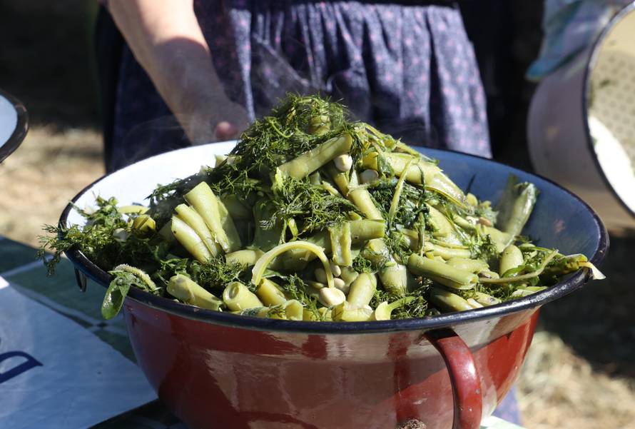 Vodice:Tradicionalni prvosvibanjski piknik u Rakitnici,spremanje divljeg zelja i pulente.