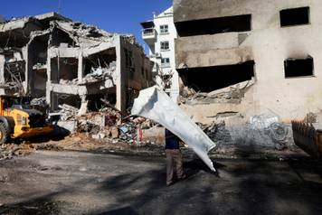 Aftemath of Iranian missile strike, after Israel and the U.S. launched strikes on Iran