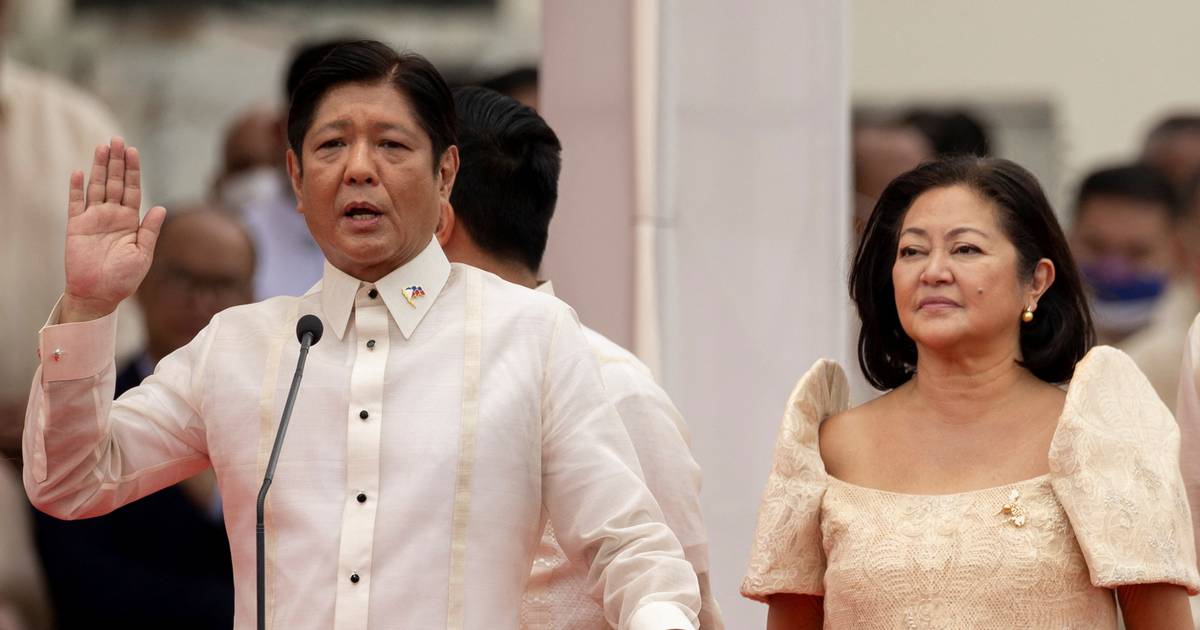 The son of a former Philippine dictator inaugurated as president