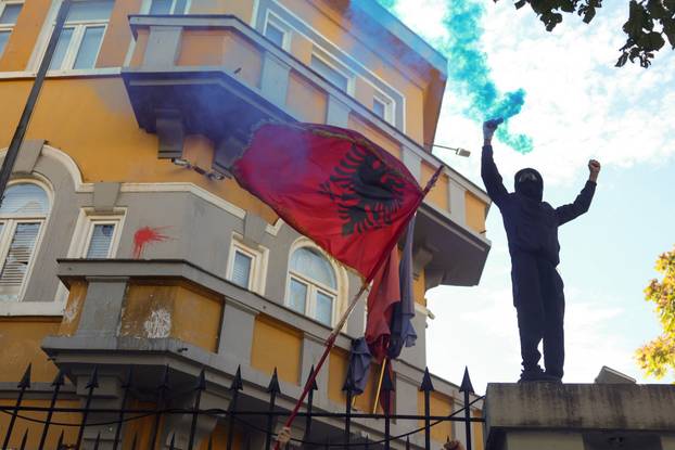 Anti-government protest by students in Tirana