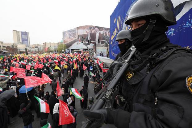 Protest marking the annual al-Quds Day (Jerusalem Day) on the last Friday of the holy month of Ramadan in Tehran