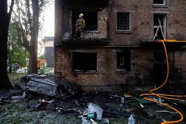 Aftermath of a Russian missile attack in Kyiv