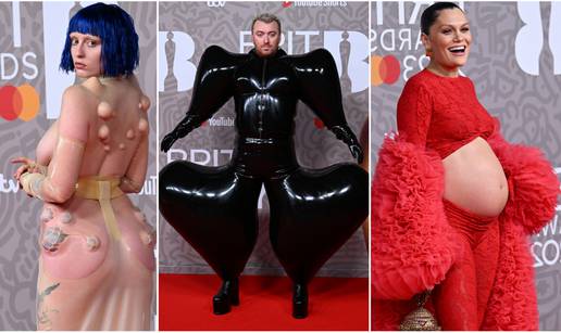 FOTO Sam Smith na dodjeli 'Brit Awards' u balonima od lateksa, Jessie J ponosno pokazala trbuh