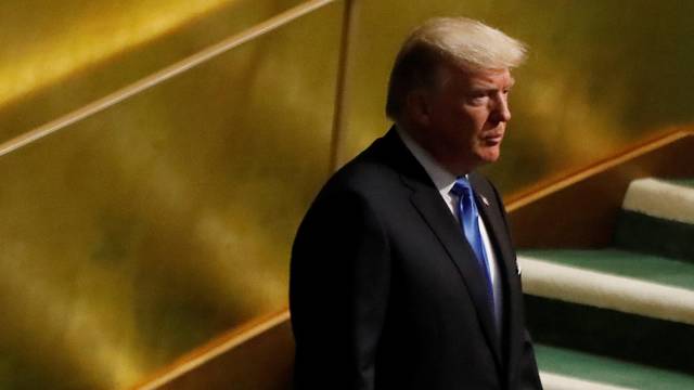 U.S. President Donald Trump arrives to address the 72nd United Nations General Assembly at U.N. headquarters in New York