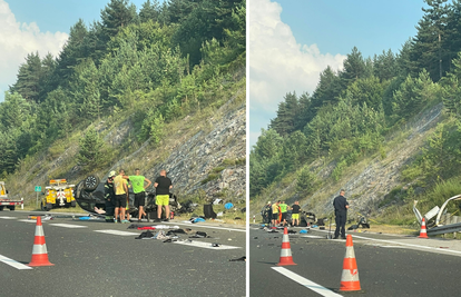 U nesreći na A1 sudjelovalo vojno vozilo: Dva pripadnika ratnog zrakoplovstva ozlijeđena