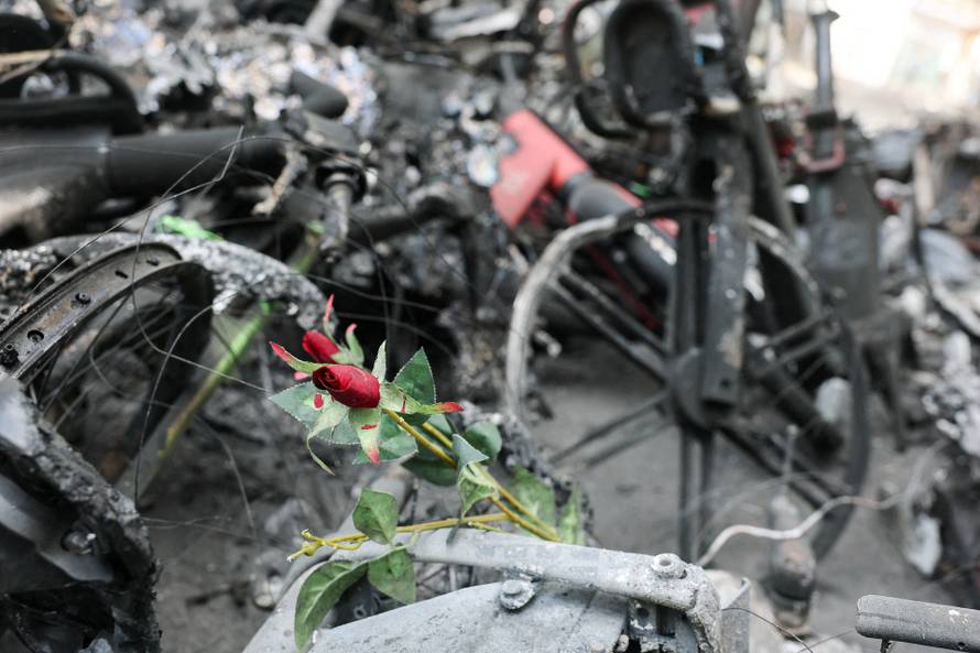 Aftermath of clashes during a national day of protests against the cost of living and rising fuel prices, in Paris