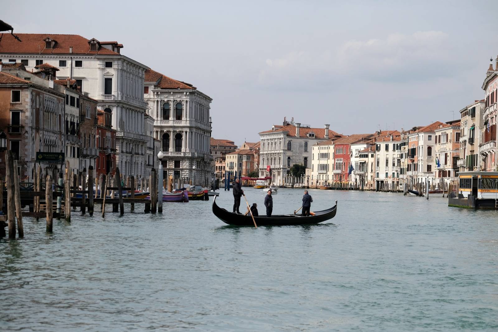 The Grand Canal is seen after the Italian government imposed a virtual lockdown on the north of Italy including Venice to try to contain a coronavirus outbreak, in Venice