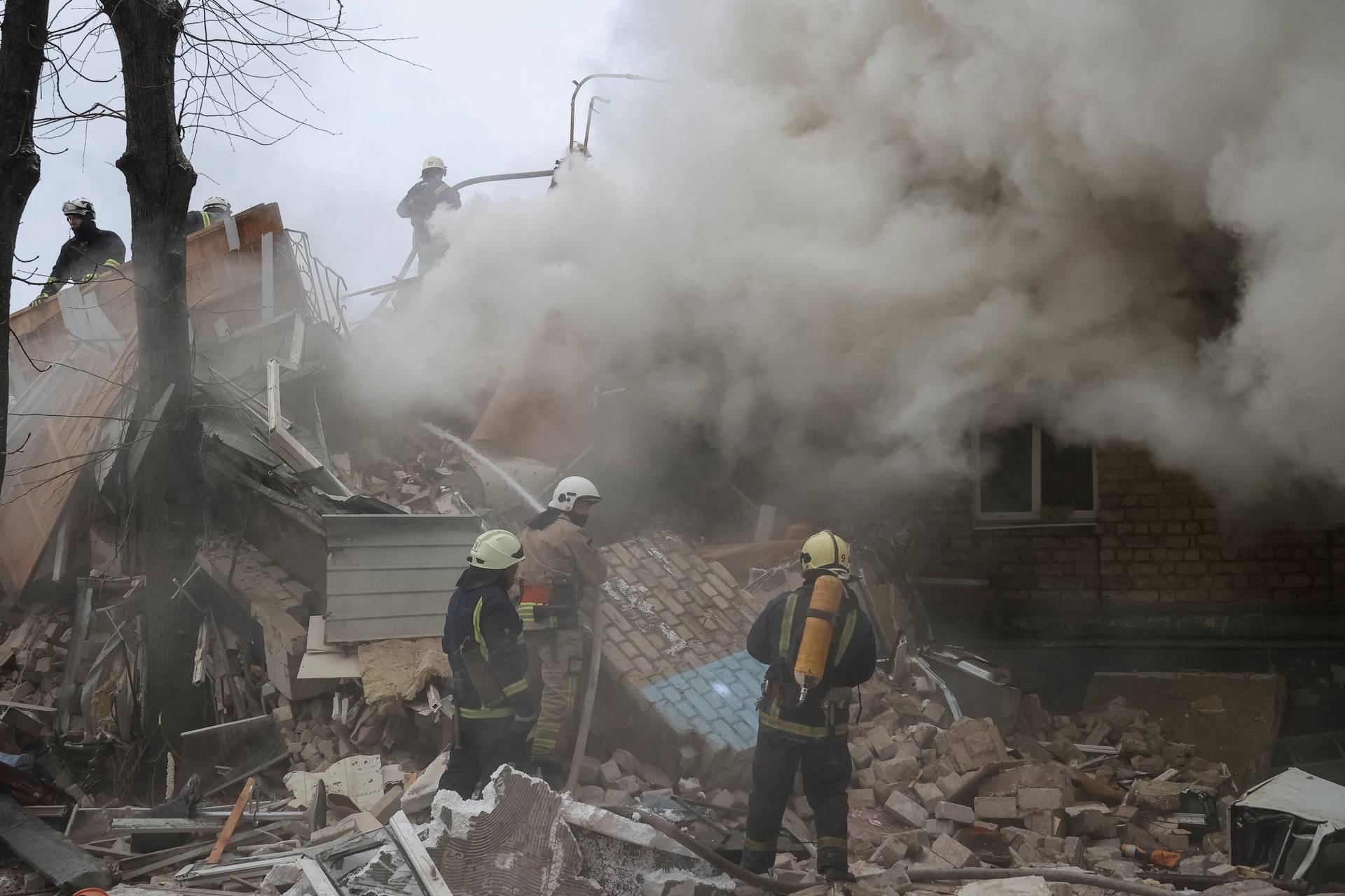 Aftermath of a Russian missile attack in Kharkiv