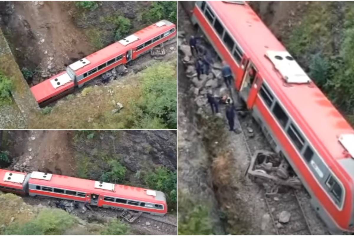 Drama na tračnicama: Stijena pala na prugu, a vlak odsklizao!