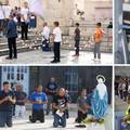 VIDEO Muškarci klečali i molili na trgovima diljem Hrvatske. Stigle i aktivistice za prava žena