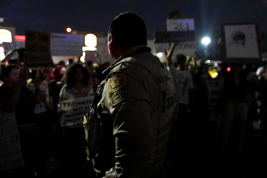 Demonstrators take part in a ‘No Kings’ protest against U.S. President Donald J. Trump