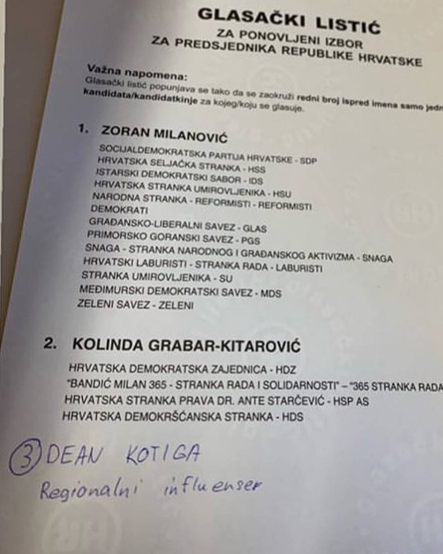 Kotiga opet na listićima: 'On bi bijo baš ono dobar precjednik'