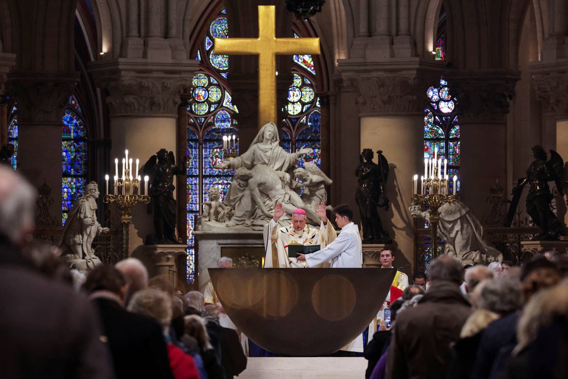 First Mass in the restored Paris Notre-Dame Cathedral, five and a half years after a devastating fire