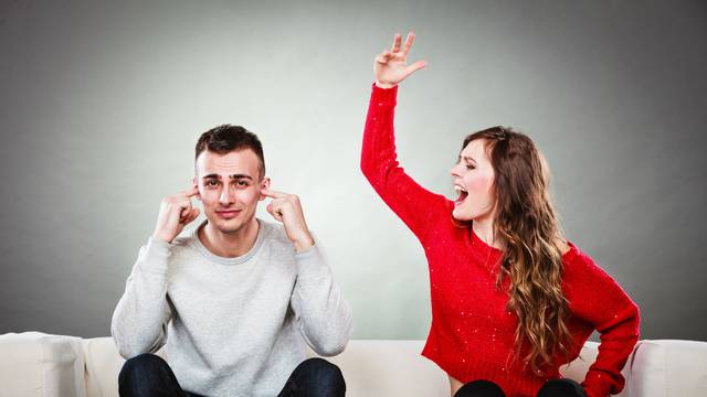 Young couple having argument