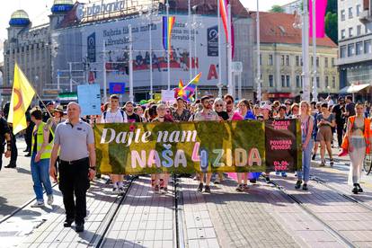 Zagreb: 21. Povorka ponosa pod sloganom "Dajte nam naša četiri zida!"