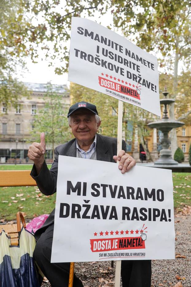Zagreb: Prosvjed UGP-a i SMOi-ja protiv povećanja poreznog opterećenja