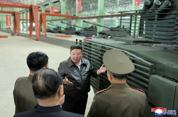 North Korea's Leader Kim Tours Military Equipment Facility