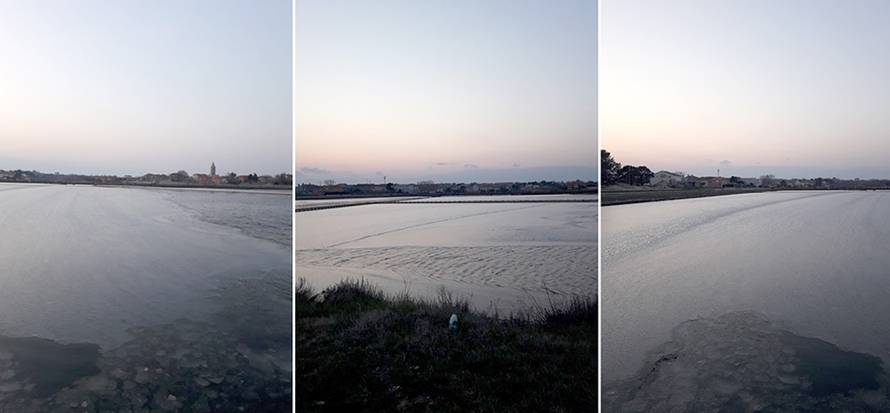 Bračani 'glisiraju' na snijegu, u Ninu zbog leda 'polarni' ribolov