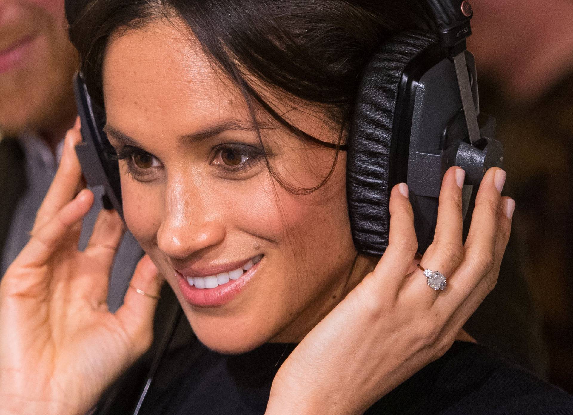 Meghan Markle visits radio station Reprezent FM, with her fiancee Britain's Prince Harry, in Brixton, London