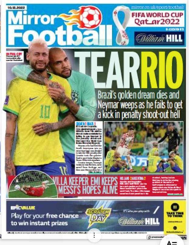 'Vatreni' zauzeli naslovnice stranih medija: Flopacabana; Ubojstvo na plesnom podiju