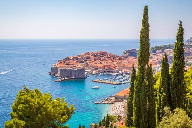 Dubrovnik Old Town during the day in the summer