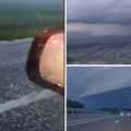 VIDEO Jako nevrijeme pogodilo Osijek i okolicu: Ceste su pod vodom, urušio se betonski most
