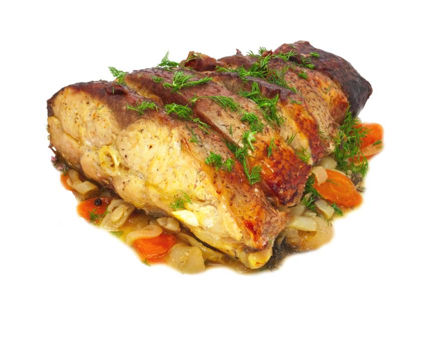 Fish baked with vegetables