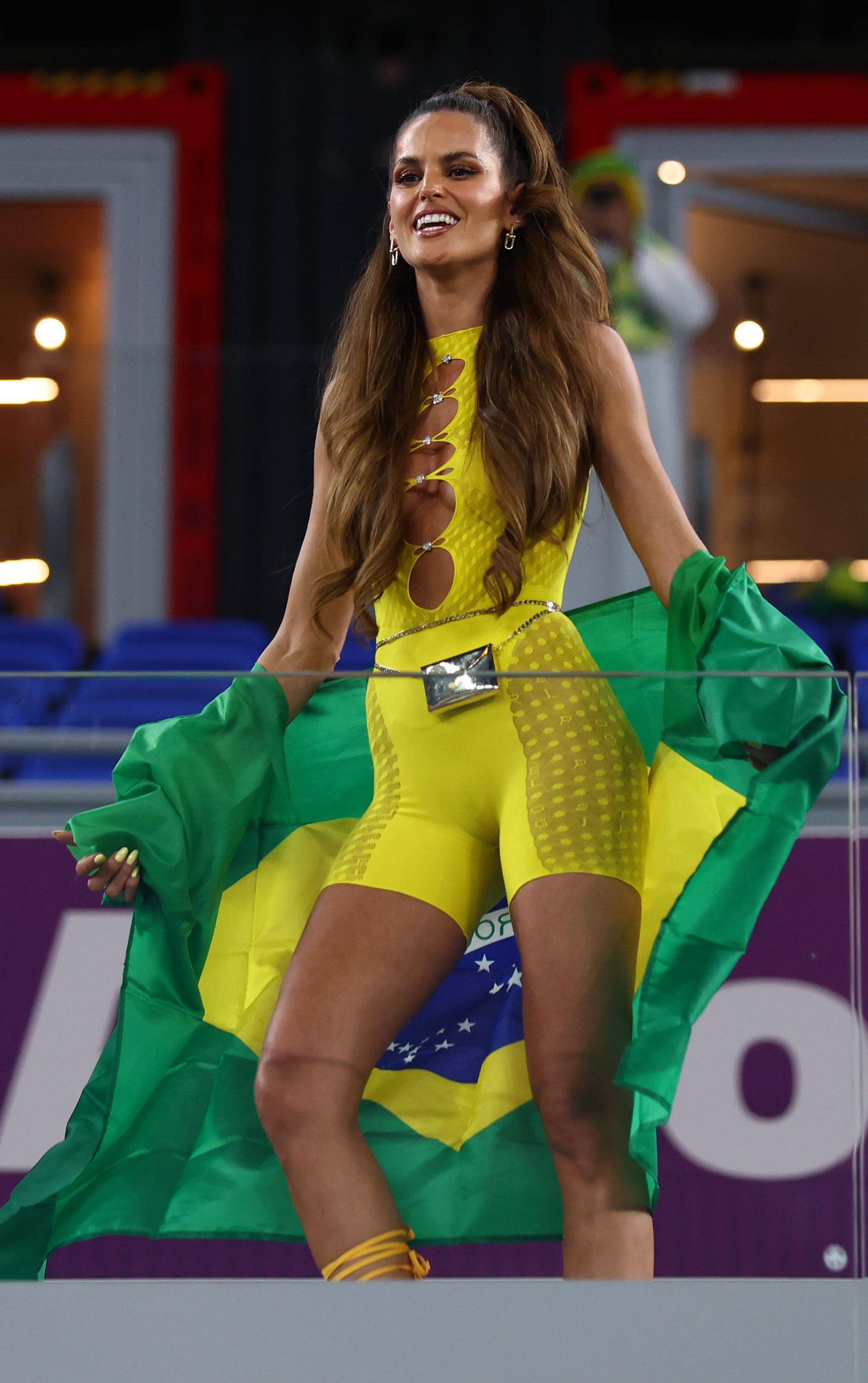 Doha, Qatar, 5th December 2022.  Brazilian supermodel Izabel Goulart partner of German player Kevin Trapp during the FIFA World Cup 2022 match at Stadium 974, Doha. Picture credit should read: David Klein / Sportimage
